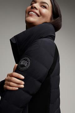Chamarras Canada Goose Mujer Mexico - HyBridge Chaqueta De Plumas Black Label Azul Marino TK3862791